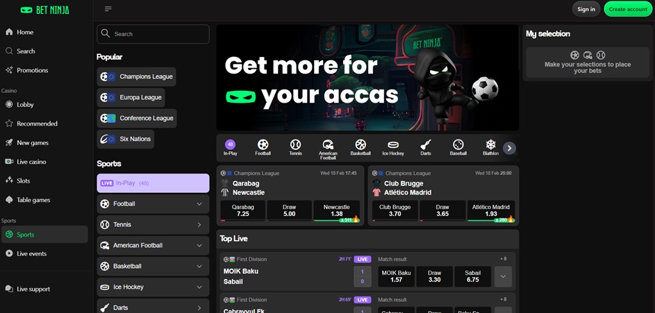 Betninja Casino sportsbook